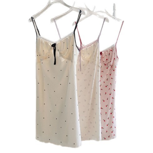 GraceChic GraceChic Europeo y Americano Nuevo Hot Sale Talla Grande Vestido Floral Pure Desire Camisón con Tirantes Estampado Estilo Hada Ropa de Estar en Casa_voghion.com