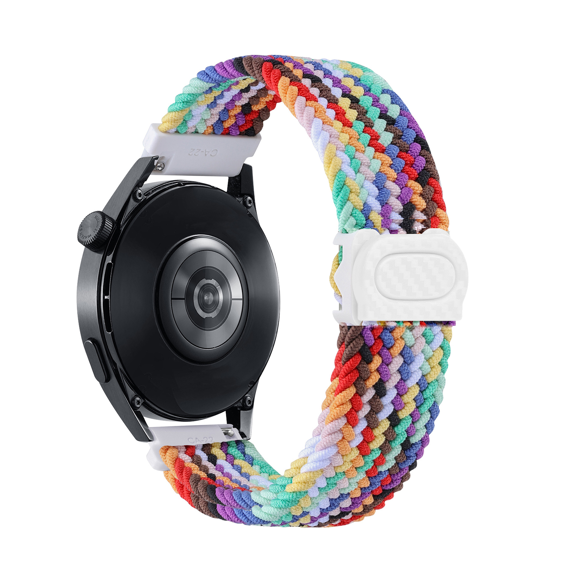 It is suitable for the carbon fiber texture snap braided strap of Samsung watch4657 and the strap of Huawei watch GT345 undefined