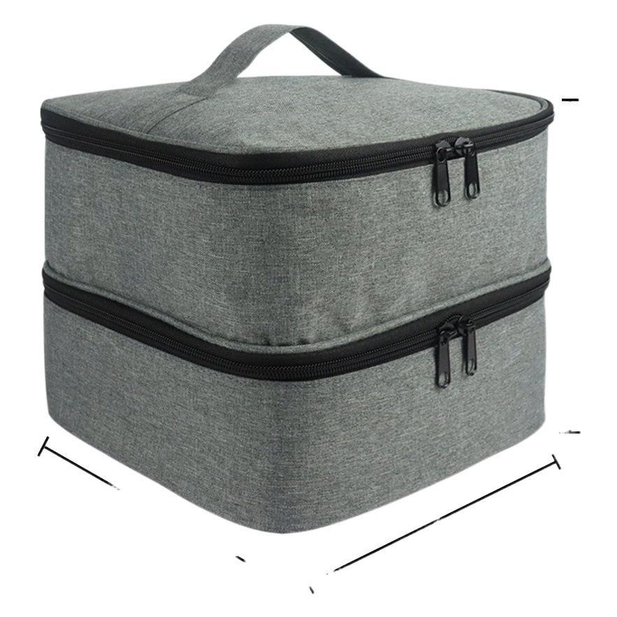 Amazon nuevo esmalte de uñas bolsa Portátil Bolsa de almacenamiento de esmalte de uñas de doble capa puede contener 30 botellas bolsa de almacenamiento de cosméticos