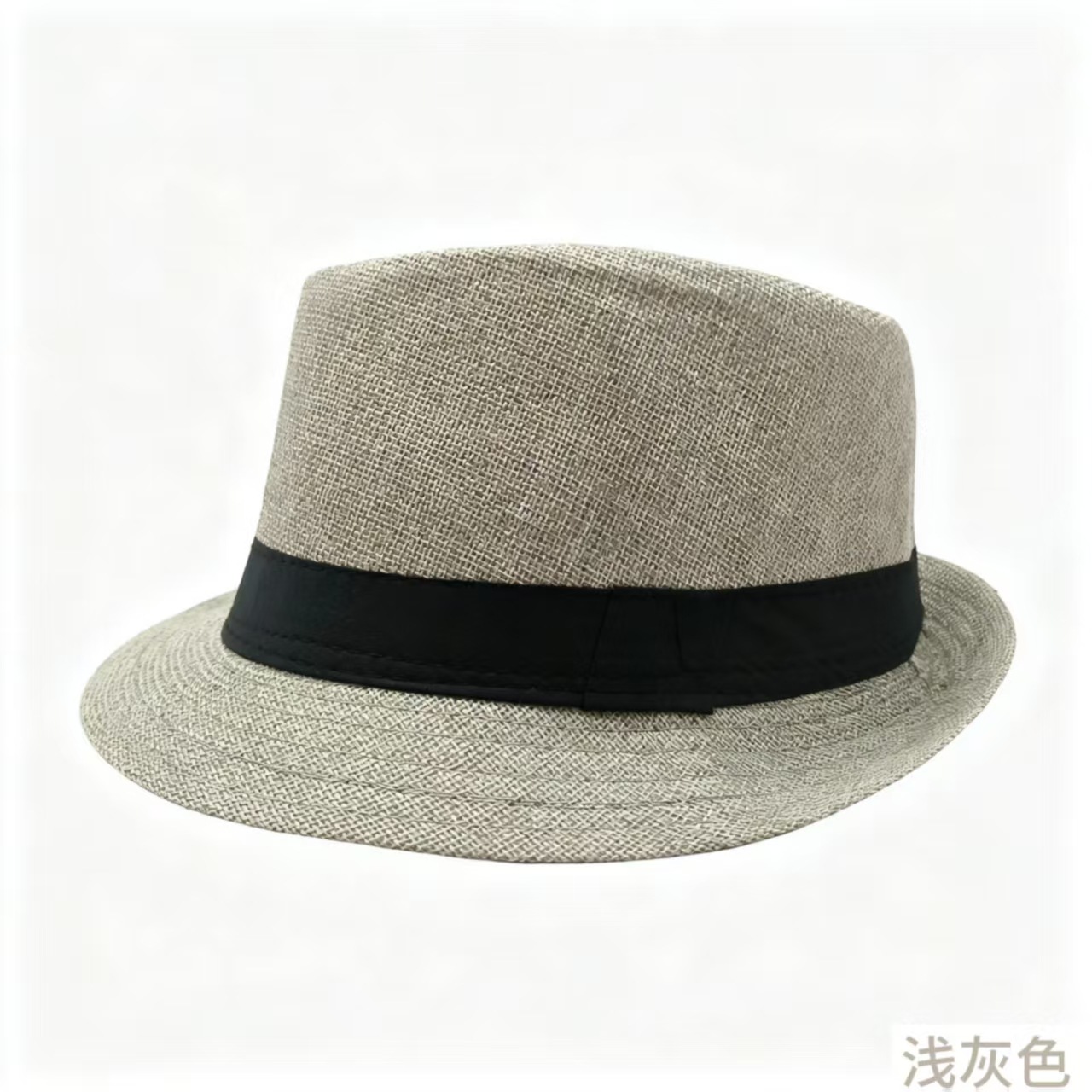 Sombrero Fedora para Hombre de Lino, Transpirable, Protección Solar y A Prueba de Viento, para Playa y Ocio