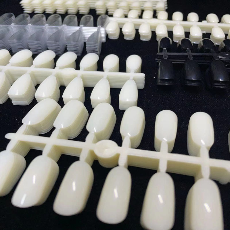 Nail Salon Practice Nail Tips: Trapezoidal Almond-Shaped Nail Tips in Various Styles
