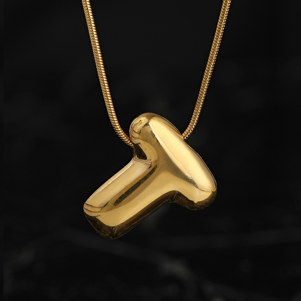 Colgante único venta cruzada de burbujas de fundición 26 collares de letras inglesas accesorios colgante DIY joyas de acero inoxidable