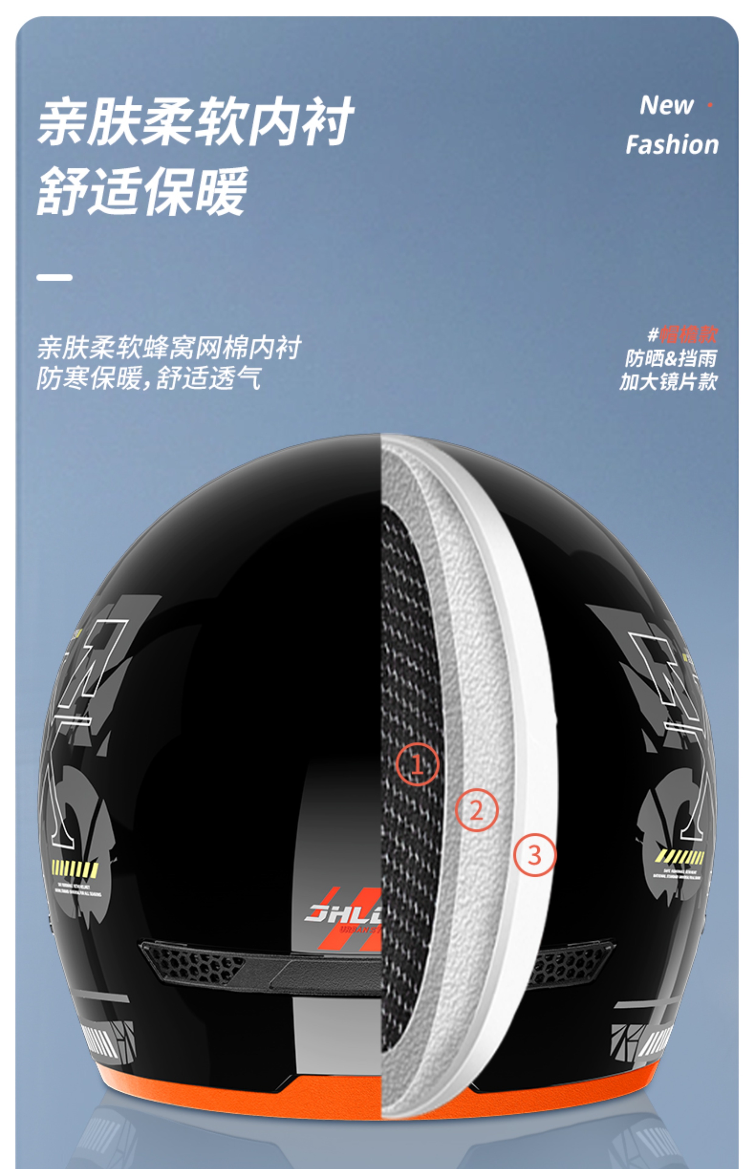 3C Certified Electric Motorcycle Helmet with Built-in Lens