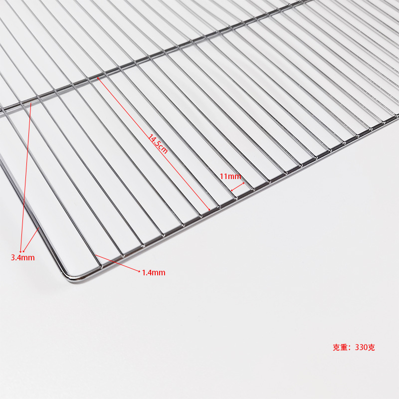 廠家批發燒烤網長方形一次性烤網加粗直條烤肉網戶外燒烤架網片
