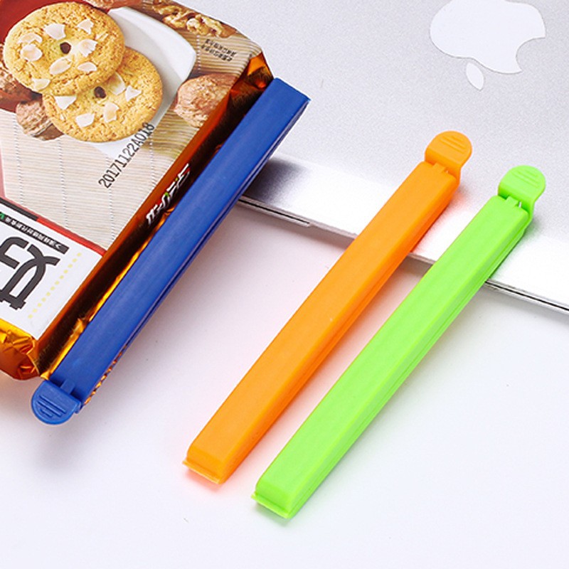 Clips de sellado de alimentos del fabricante, clips a prueba de humedad y para mantener la frescura para té, leche en polvo, refrigerios, bolsas de alimentos, clips de sellado de plástico con logotipo personalizado.