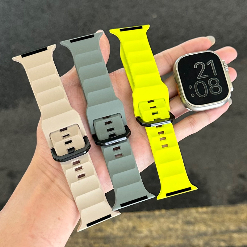 For Apple applewatchs10 Women Watch Ultra Men's iwatch9876se Silicone Sport Strap