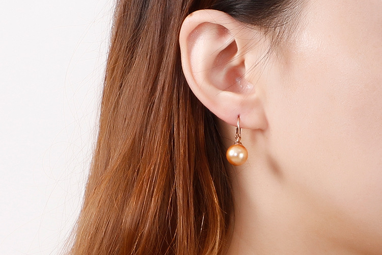 Korean fashion simple ear buckle stainless steel pearl earrings jewelrypicture3