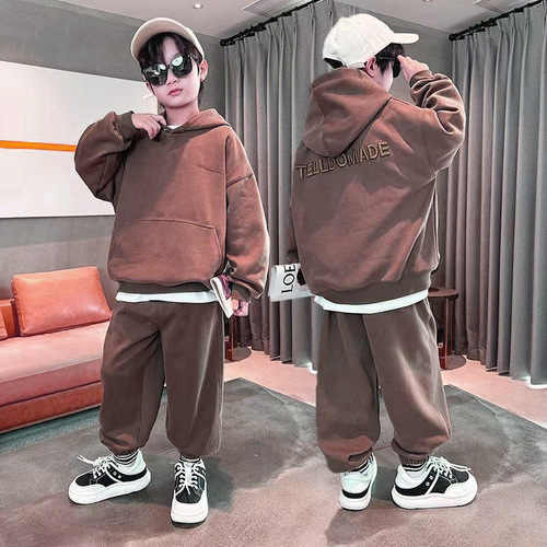 Korean-style boys' autumn set fashionable 2024 new spring and autumn set for middle and large children autumn handsome stylish boy trendy