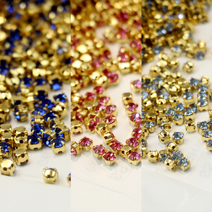 Czech Preciosa 4mm Hand-Sewn Diamonds French Embroider Beading Material Clothing Accessories Colorful Rhinestones