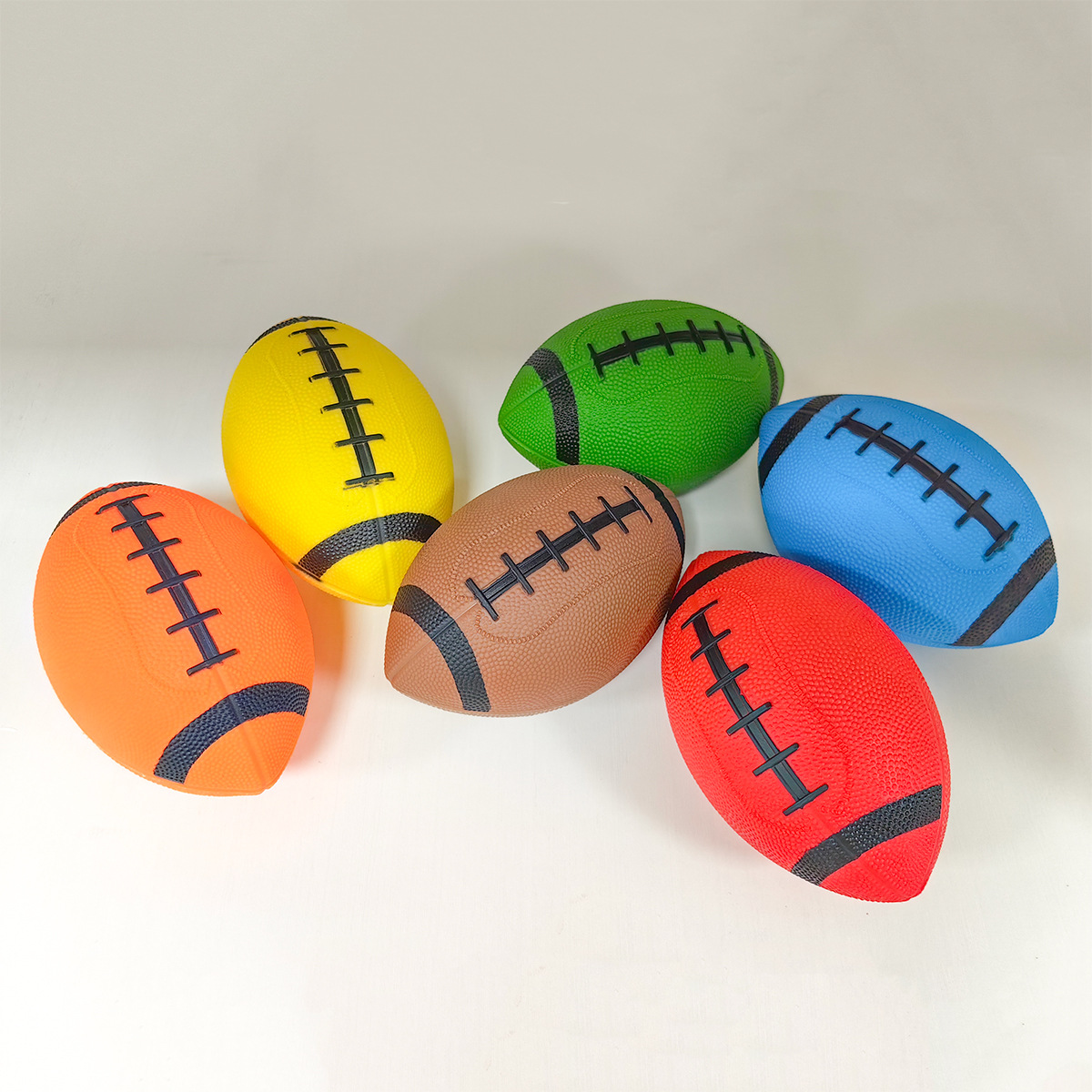 Fábrica directa de juguetes para niños arco iris / sandía / serie de fútbol de PVC para niños batería de pelota
