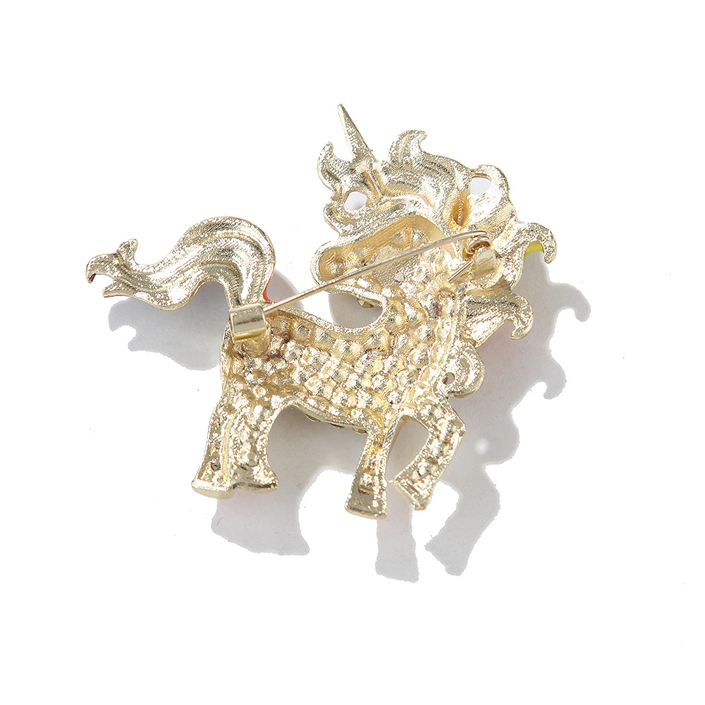 Unisex Gender Enamel, Plating, Inlay Design Cute Style Cute Pin Alloy Enamel Plating Inlay Rhinestones Unisex Brooches