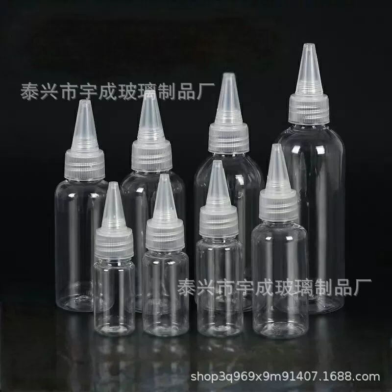 Производитель оптом продаёт прозрачные бутылки с носиком 30 мл, 50 мл, 100 мл, ПЭТ-бутылки с дозатором, бутылки для песочной живописи, бутылки для краски.