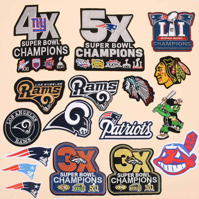 Junle embroidered logo baseball team logo LOGO patch embroidered stamp animal back glue embroidered badge production wholesale