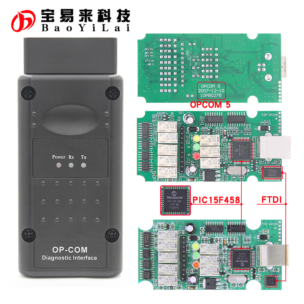 OPCom V 1.7 2014V PIC18F458 for Opel  VAUX-COM flash 刷固件