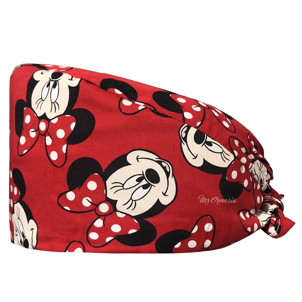 De gama alta de dibujos animados de Mickey patrón de dibujos animados casquillo de la enfermera médico casquillo quirúrgico mascota empleado tapa de trabajo AliExpress