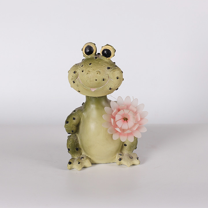 Garden Landscape Courtyard Grass Green Frog Animal Ornaments Balcony Garden Window Photo Decoration Animal Crafts