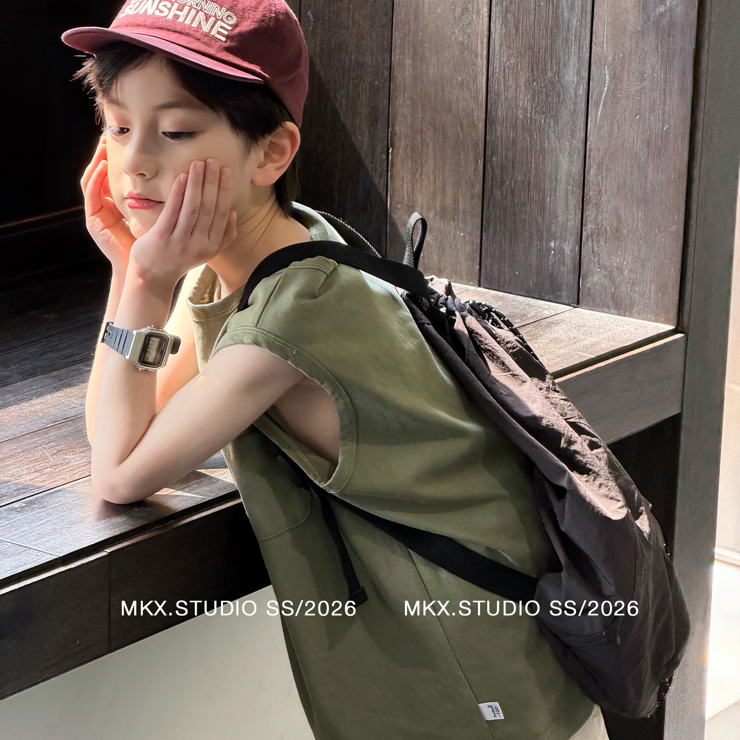 Chaleco delgado de verano para niños 2026 ropa infantil de verano nueva versión coreana de la camiseta transpirable sin mangas para niños