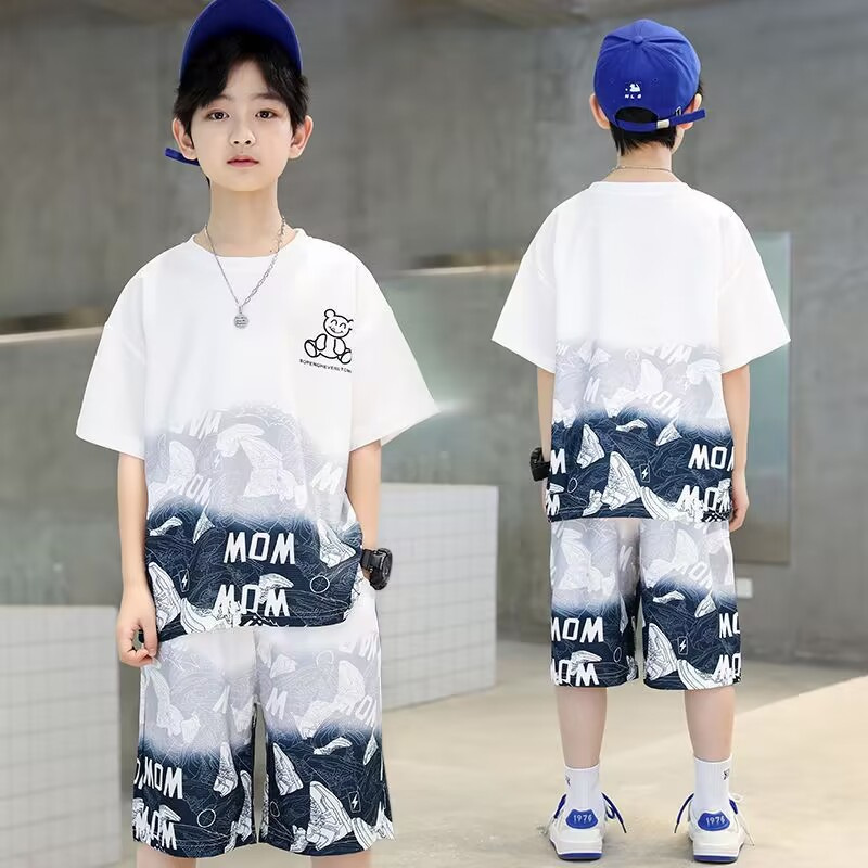 Ensemble de vêtements de sport d'été à manches courtes et à séchage rapide pour adultes, garçons, vêtements de basket-ball, vêtements décontractés pour enfants_voghion.com