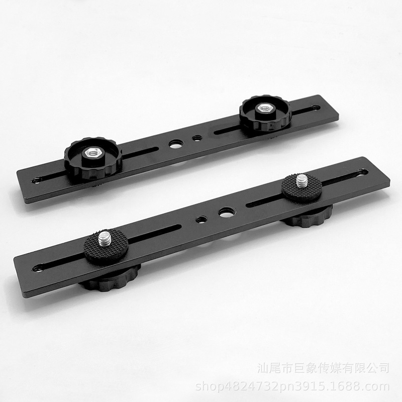 Metal crossbar one turn two flash photography bracket one word double head bracket camera and LED fill light crossbar