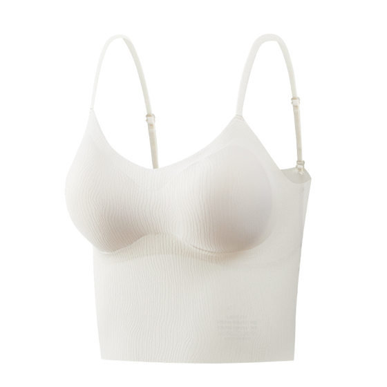 Beautiful Back Thin Camisole Women's Fixed Cup with Chest Pad Traceless Inner Wearing Outer Wearing Slim-Fit Bottoming Tube Top Summer