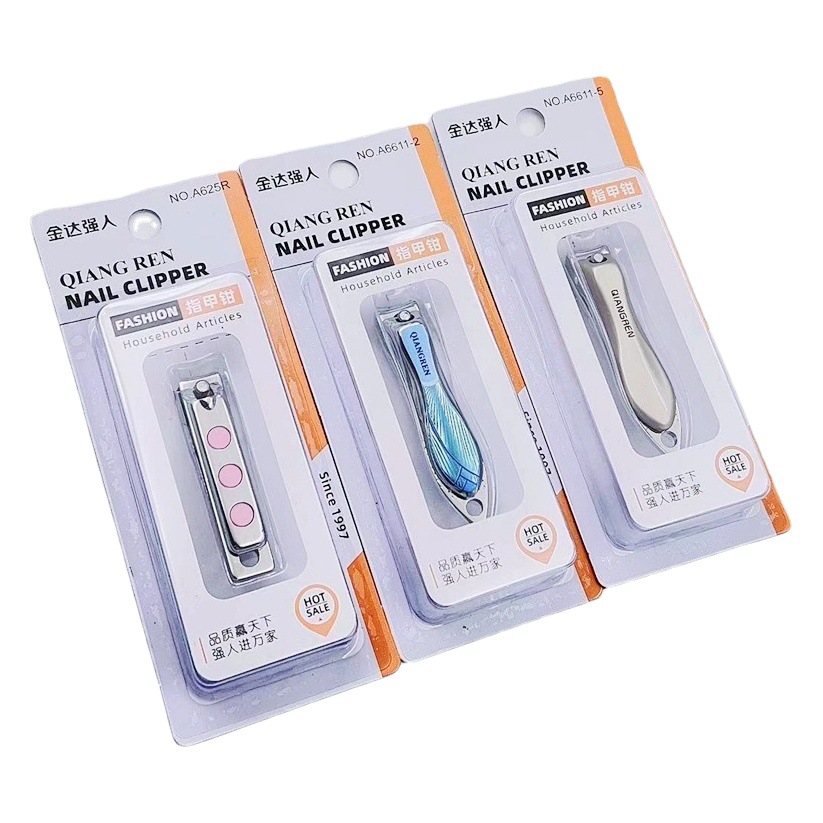 New Strongman A6611-2 Nail Scissors Medium Flat Stainless Steel Nail Scissors Single Packaging Gift Nail Clippers