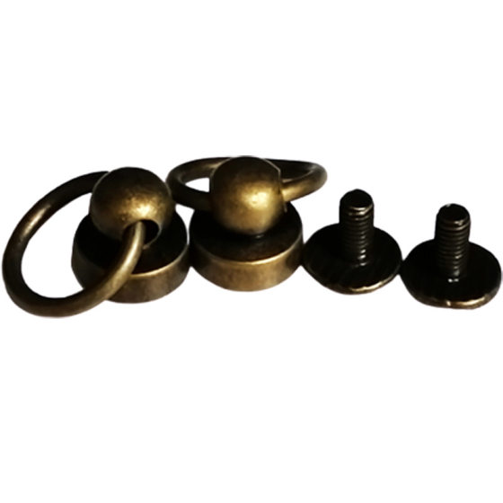 Brass with ring Heshang head nipple nail luggage accessories with ring pull ring Heshang head nail mobile phone shell chain bag accessories