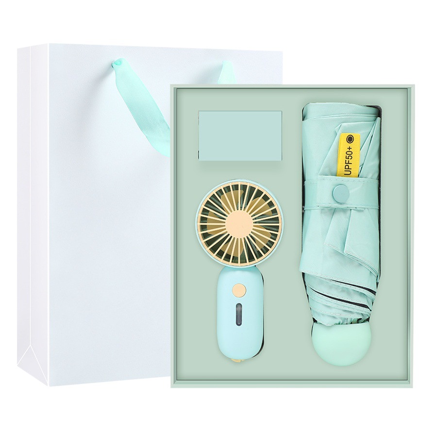 Souvenires empresariales, set de abanico y paraguas de verano, regalos para eventos de aniversario de inauguración de empresa, regalos prácticos para clientes