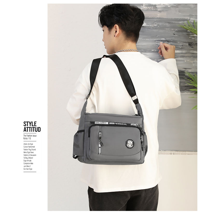 Wholesale of Korean men's simple and large-capacity briefcases, casual and versatile single-shoulder bags, travel and business crossbody men's bags undefined