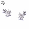 new pattern Mini star Ear Studs temperament Full bore Earrings Gold-plated Titanium Pinna Like a breath of fresh air Snowflake Earrings wholesale