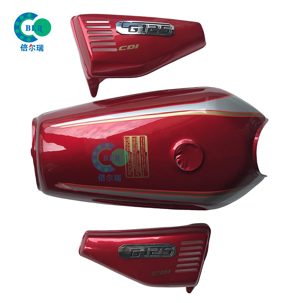 Aplicable a CG125 motocicleta retrógrado tanque de combustible sólido pintura curable sin agujeros laterales tanque de combustible SY