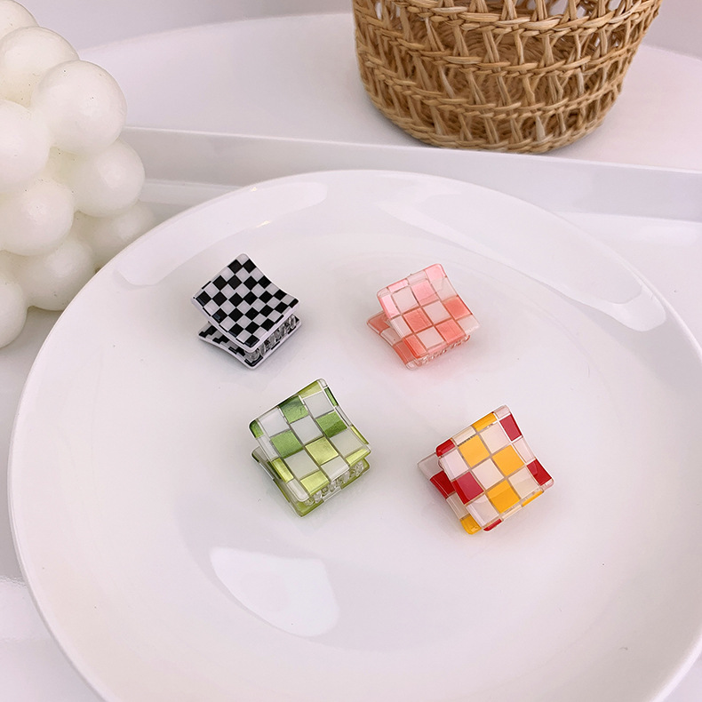 Checkerboard Hair Clip Wholesale Jewelry Nihaojewelry display picture 3