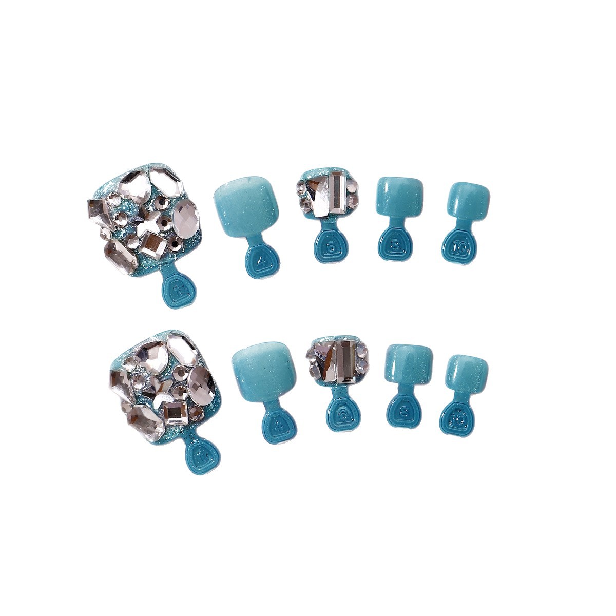 Parche de uñas de pies blancos de verano Parche de uñas de pies Parche de uñas de pies