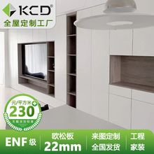 欧松板PET肤感22mm衣帽间厨房柜门全屋定制工厂