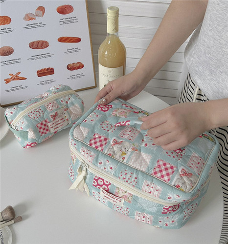 Milky Showa Lamb Cosmetic Bag Girly Heart Large Capacity High-Looking Toiletries Bag Portable Travel Storage Bag