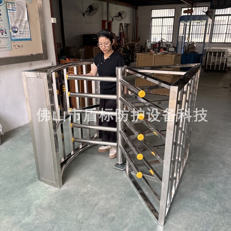 无需人员看守单向通道 火车站单向旋转门 不锈钢栅栏十字滚匝
