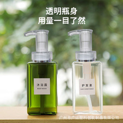 Square PET plastic bottles for hotel use, 300ml, 450ml, 650ml, for liquid hand soap, shampoo, and shower gel refill