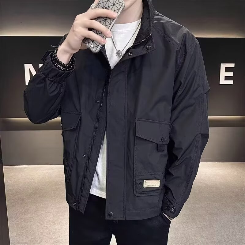 Autumn And Winter Men's Jackets Trendy Brand Rascal Work Clothes Top Stand Up Collar_voghion.com