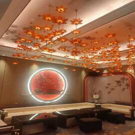 定制售楼部酒店大堂中式吊灯灯具艺术宴会厅餐饮橱窗沙盘led灯