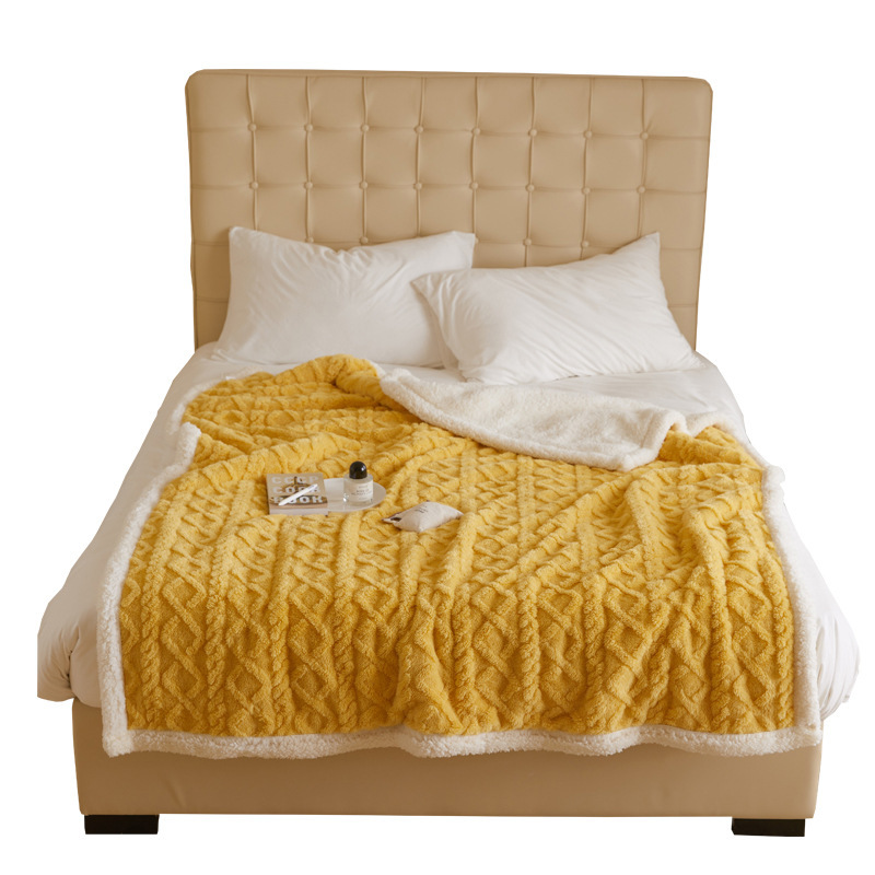 Hermosas mantas cálidas de piel de cordero de cachemire de caemire