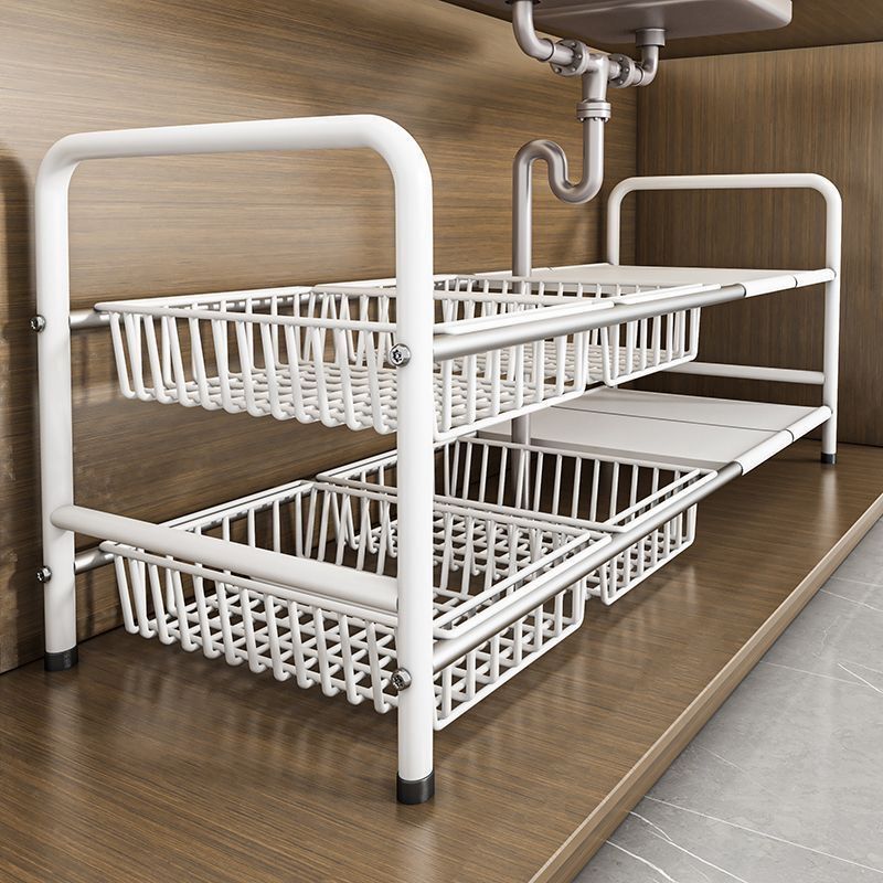 Kitchen Storage Rack Extendable Lower Sink Cabinet Layered Pot Rack Pot Multi-function Cabinet Storage Shelf Kitchen Storage Rack Extendable Lower Sink Cabinet Layered Pot Rack Pot Multi-function Cabinet Storage Shelf