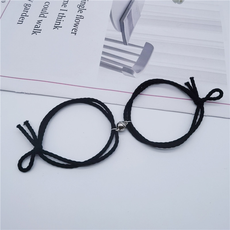 Semplice braccialetto magnetico elastico braccialetto magnetico studente buon amico amicizia braccialetto rete rossa fidanzata coppia braccialetto_voghion.com