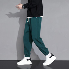 秋冬新款男士肥佬加肥加大加宽休闲裤男潮流束脚卫裤大码运动长裤