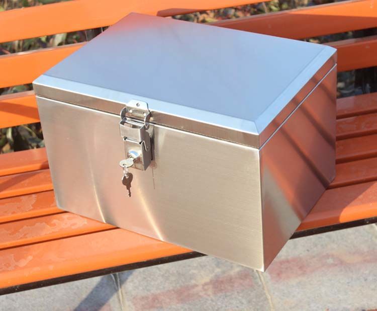 Large capacity stainless steel new tail box motorcycle trunk battery car universal box universal toolbox storage box