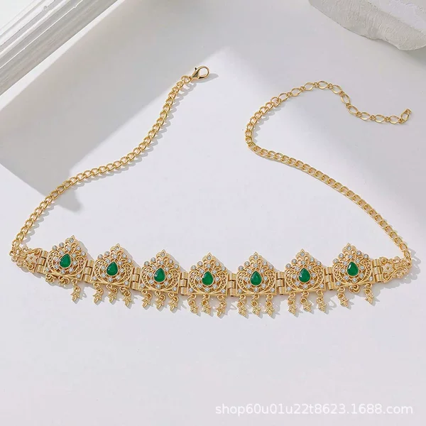 Women's Jewelry Hair Accessories Gold-Plated Fashion Classic Style Headwear Middle Eastern Wedding Bridal Head Chain Cross-Border Exclusive Hair Accessories
