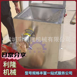 不锈钢冻肉绞肉机 全自动四喜丸子馅剁碎机器 带骨鸡架绞碎设备