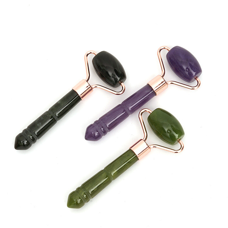 Resin beeswax single push roller massager beauty facial massager manual roller scraping massage stick wholesale