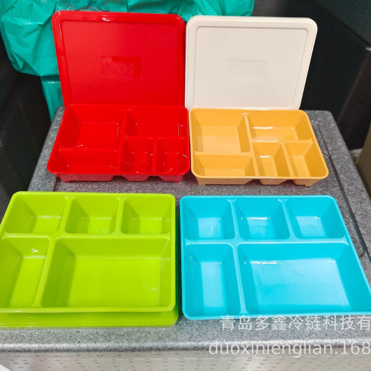 现货学生快餐盒食堂饭盒保温箱 塑料快餐盒 塑料保温箱便当