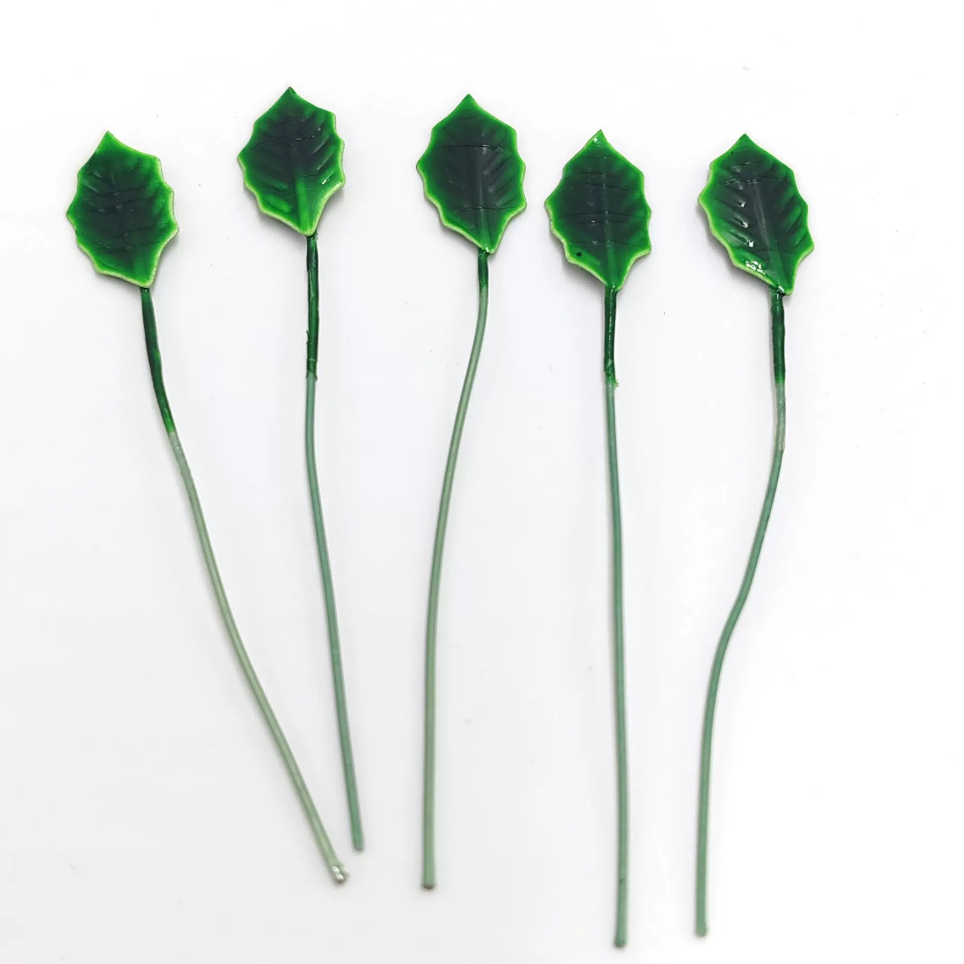 圣诞帽子配件哈利叶1.7CM*1CM石膏腊壳叶圣诞树装饰