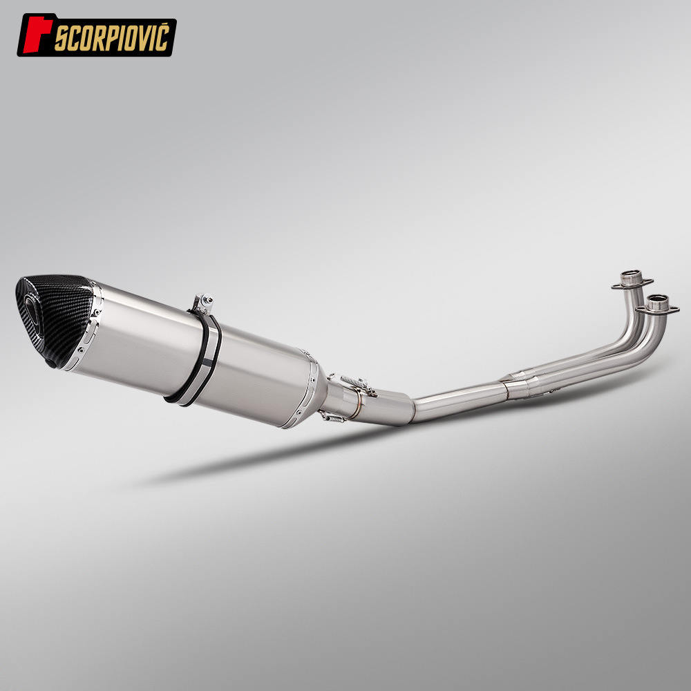 Motorcycle scooter exhaust pipe full system modification suitable for Kymco AK550 front and rear exhaust pipe set