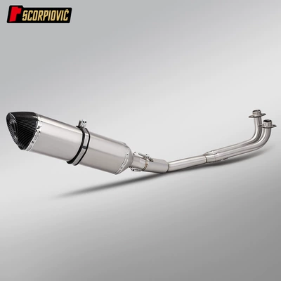 Motorcycle scooter exhaust pipe full system modification suitable for Kymco AK550 front and rear exhaust pipe set